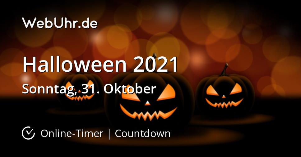 Wann Ist Halloween 2021 Countdown Timer WebUhr de