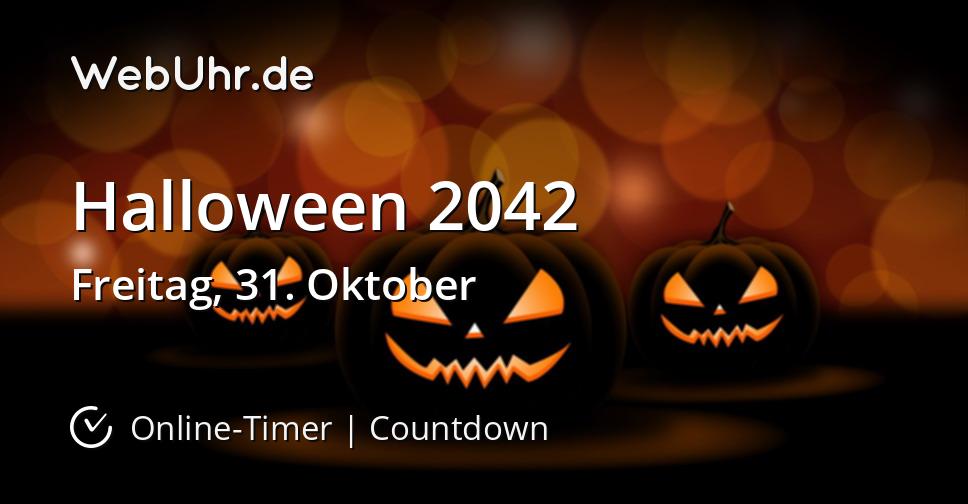 Wann ist Halloween 2042 CountdownTimer WebUhr.de