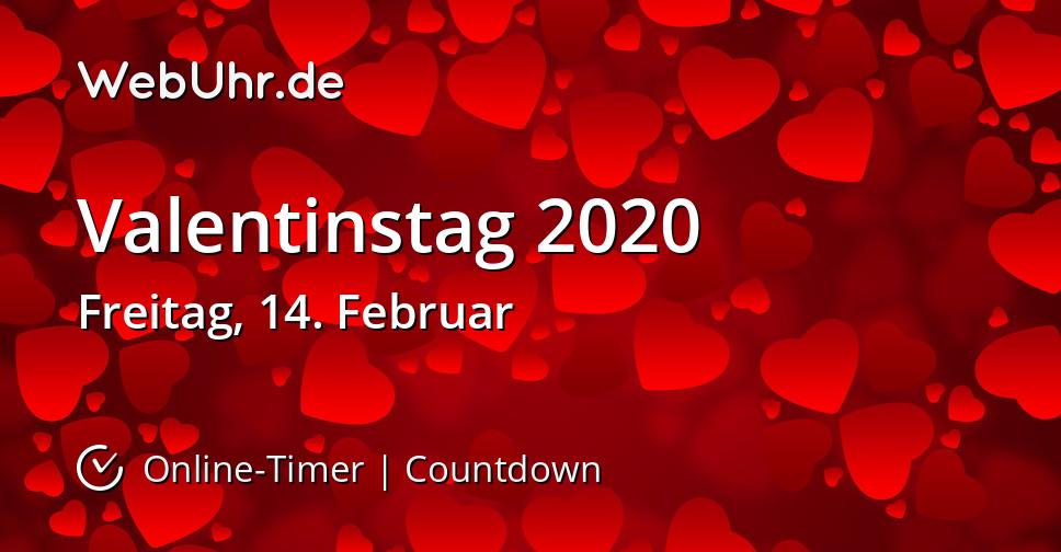 Wann Ist Valentinstag 2020 Countdown Timer WebUhr de
