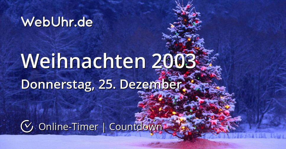 Weihnachten 2003